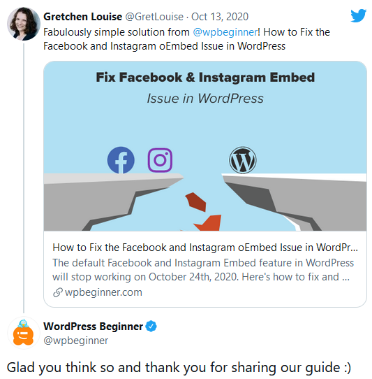 User Engagement Tweet